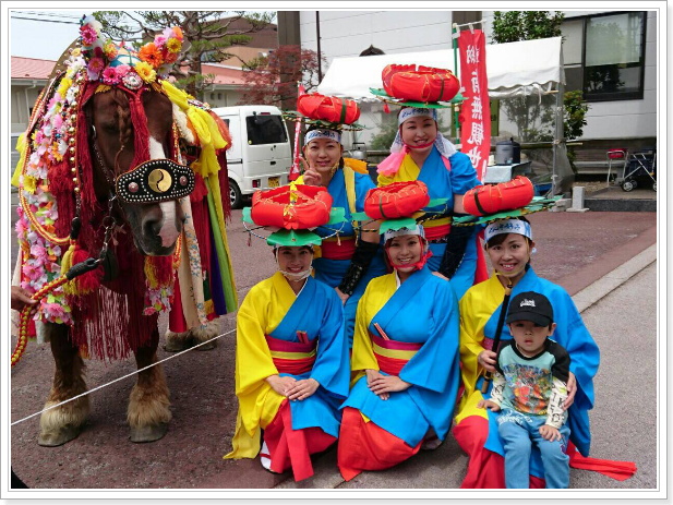 青山寺での馬頭観音祭にてさんさを踊ってきました