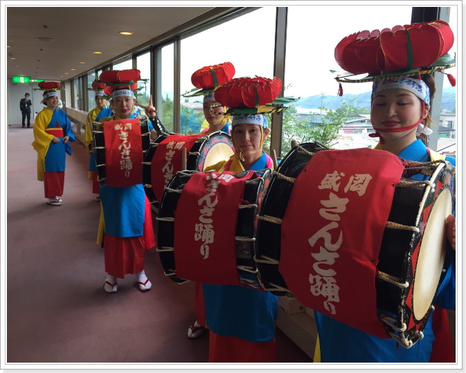 岩手県中小企業青年中央会創立40周年記念祝賀会での盛岡さんさ踊り